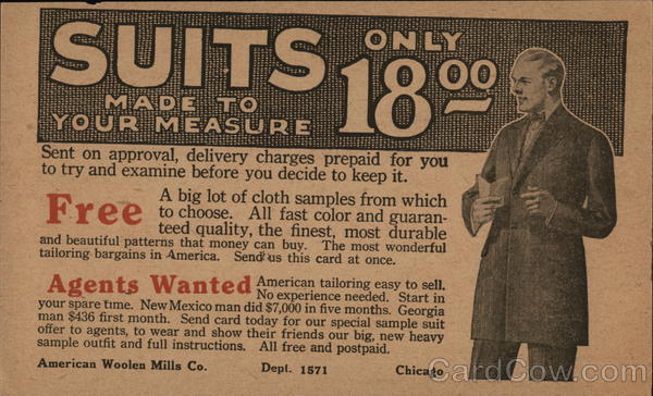 Suits Made To Your Measure Advertising