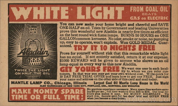 Oil Lamp Picture - Aladdin, Twice the Light on Half the Oil