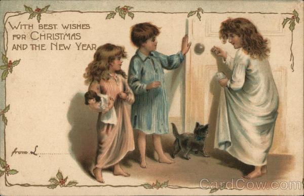 With Best Wishes For Christmas and the New Year Children