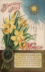 Birthday Joys of March Postcard Postcard Postcard