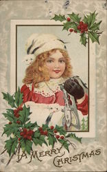 A Merry Christmas Children Postcard Postcard