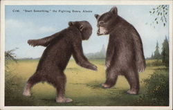 "Start Something" the Fighting Bears, Alaska Postcard Postcard
