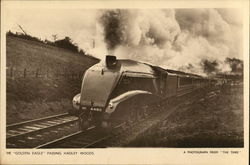 The "Golden Eagle" Passing Hadley Woods Locomotives Postcard Postcard
