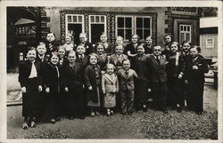 Group Shot of Midgets - Exposition Internationale Paris 1937 Postcard