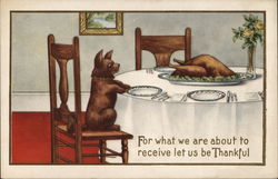 For what we are about to receive let us be Thankful Postcard Postcard