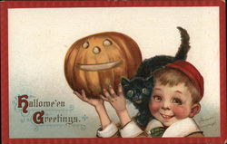 Halloween Greetings Postcard