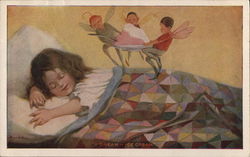 Blizzard Ice Cream Freezer Child Sleeping, Fairies Honesdale, PA Advertising Postcard Postcard