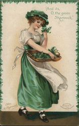 And its, O, the green Shamrock Irish Postcard Postcard