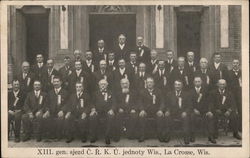 Group of Men in Dark Suits Posed for Group Photo Group of Men in Dark Suits Posed for Group Photo
