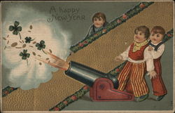 A happy New Year Children Postcard Postcard