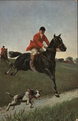 A Horse and Rider with Dog A Horse and Rider with Dog