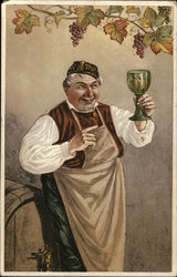 Man Raises Glass Postcard Postcard