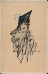 Sketch of Woman Postcard