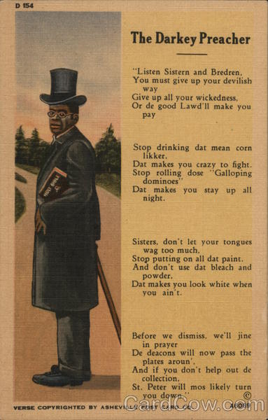 The Darkey Preacher Black Americana