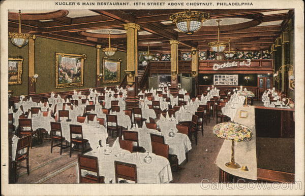 Kugler's Main Restaurant, 15th Street above Chestnut Philadelphia Pennsylvania