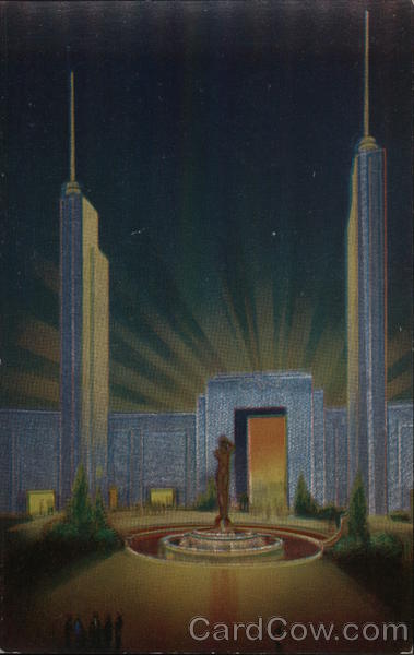 Courtyard Transportation Bldg. New York 1939 NY World's Fair