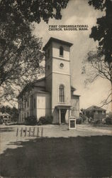 First Congregational Church Saugus, MA Postcard Postcard Postcard