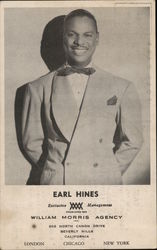 EARL HINES Postcard