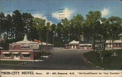 Twin City motel Concord, NC Postcard Postcard Postcard