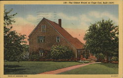 The Oldest House in Cape Cod, Built 1637 Sandwich, MA Postcard Postcard Postcard