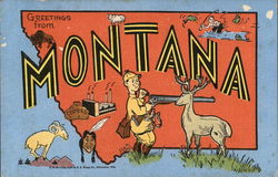 Greetings from Montana Postcard Postcard Postcard