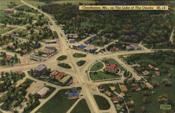 Aerial View of Town Camdenton, MO Postcard Postcard Postcard