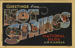 Greetings from Hot Springs National Park Arkansas Postcard Postcard Postcard