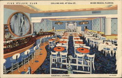 Five O'Clock Club Miami Beach, FL Postcard Postcard Postcard