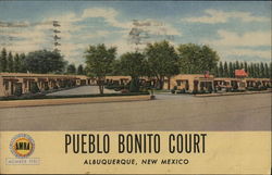 Pueblo Bonito Court Albuquerque, NM Postcard Postcard Postcard