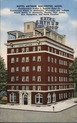 Hotel Arthur Rochester, MN Postcard Postcard Postcard