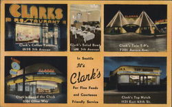 Clark's Restaurants Seattle, WA Postcard Postcard Postcard