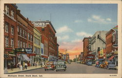 Michigan Street South Bend, IN Postcard Postcard Postcard