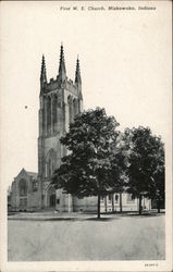 First M. E. Church Mishawaka, IN Postcard Postcard Postcard