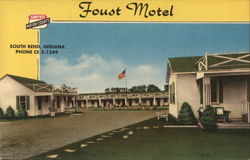 Foust Motel South Bend, IN Postcard Postcard Postcard