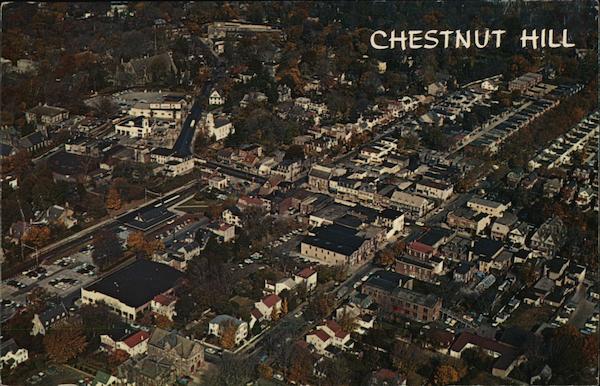 Aerial View of Chestnut Hill Philadelphia Pennsylvania