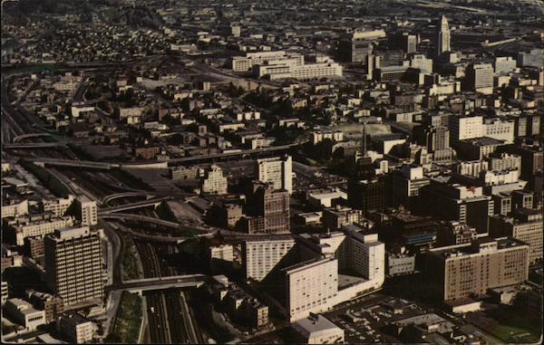 Harbor Freeway and Downtown Los Angeles California