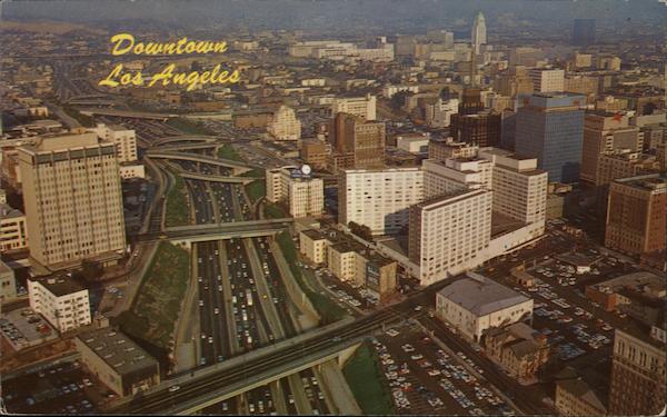 Aerial View of Downtown Los Angeles California