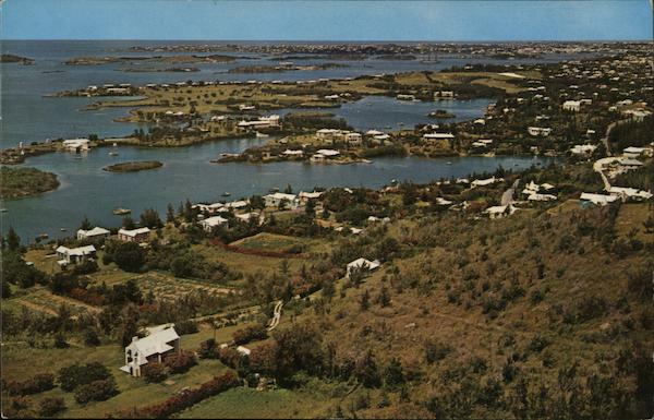 Panoramic view from Gibbs Hill Lighthouse Hamilton Bermuda