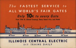 Illinois Central Electric Trains Postcard