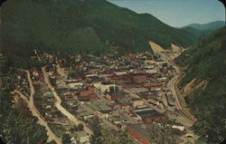 Aerial View of Town Wallace, ID Postcard Postcard Postcard