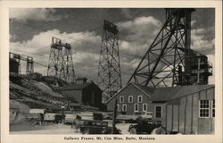 Gallows Frame, Mt. Con Mine Butte, MT Postcard Postcard Postcard