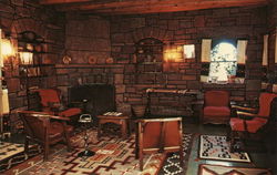 This Unique Lobby at the Cameron Motel Arizona Postcard Postcard Postcard