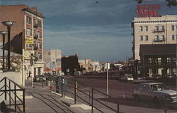 Downtown Street Scene Postcard