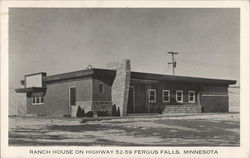 Ranch House Restaurant and Drive-Inn Fergus Falls, MN Postcard Postcard Postcard