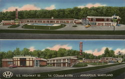 Annapolis Terrace Motel Maryland Postcard Postcard Postcard