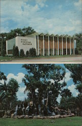 First Federal Savings and Loan Building and Waterfalls Postcard