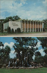 First Federal Savings and Loan Building and Waterfalls New Smyrna Beach, FL Postcard Postcard Postcard