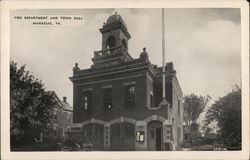 Fire Department and Town Hall Postcard