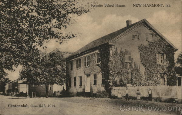 Rappite School House New Harmony, IN Postcard