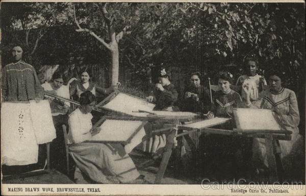 Making Drawn Work, Brownsville, Texas